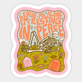 Resting in Peace Sticker
